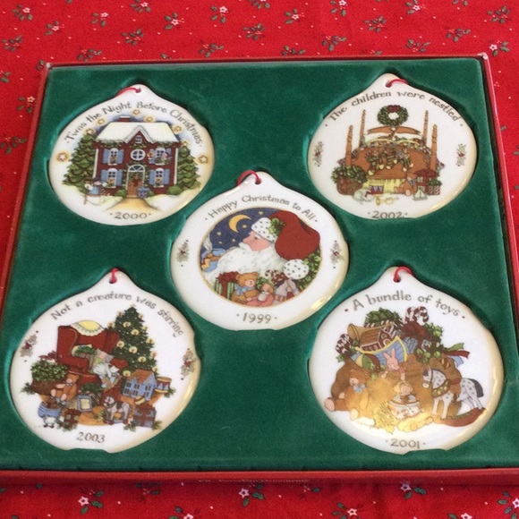 Susan Winget “A Christmas Story” set of 5 dates ornaments 1999-2003. New. - Picture 5 of 7